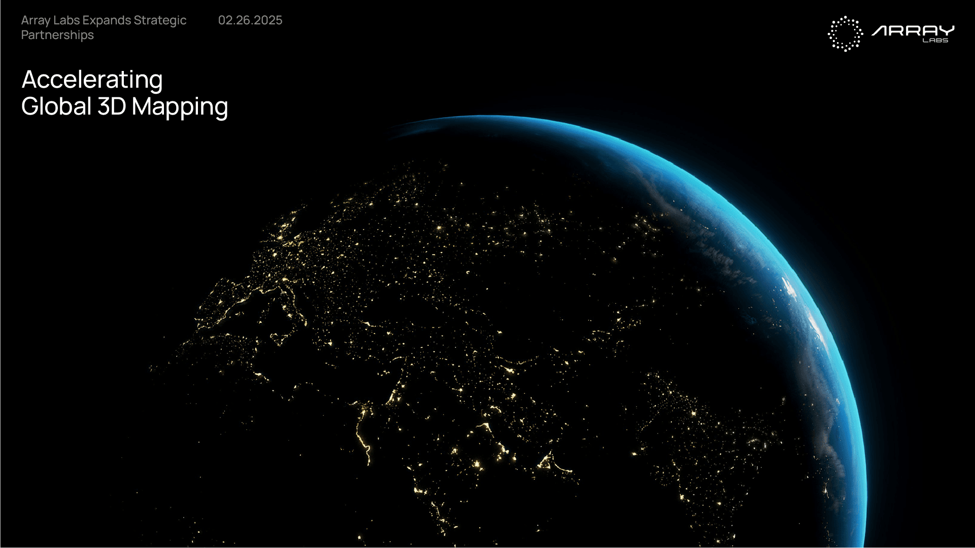 Array Labs Expands Strategic Partnerships to Accelerate Global 3D Mapping